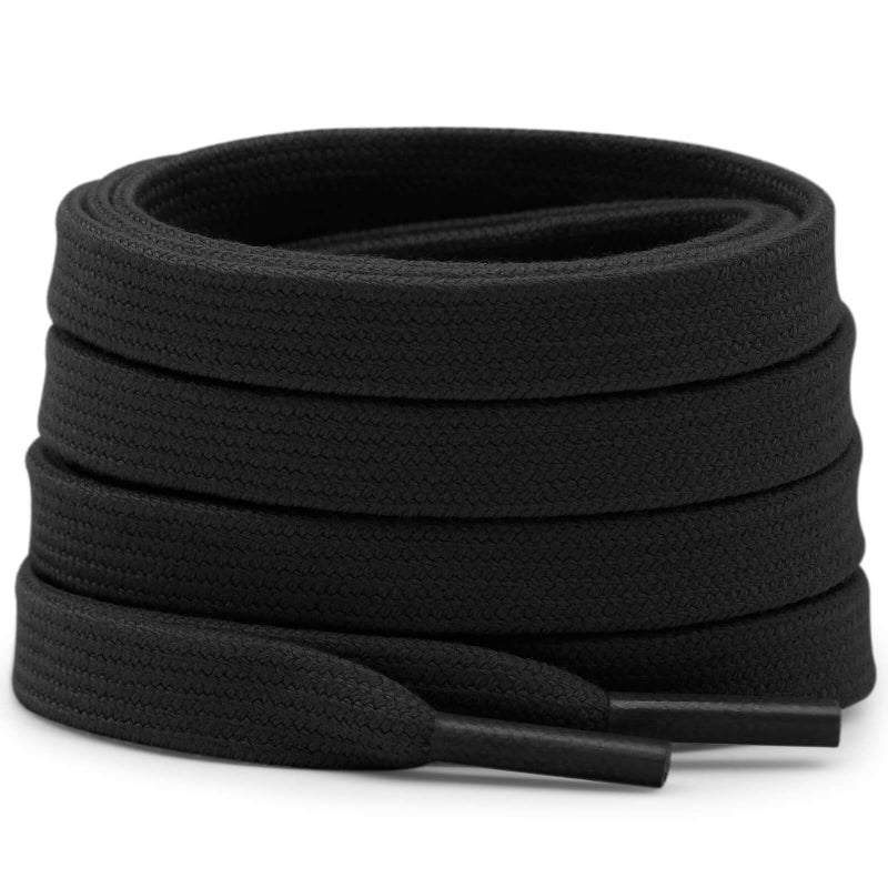 DELELE 2 Pair 55 inch Flat Shoe Laces for Athletic Running Sneakers Shoes Black - Image 1